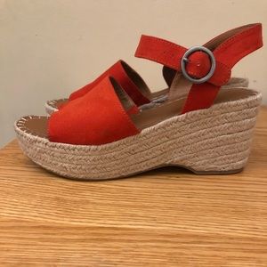Orange Platform Sandals